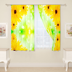 Фотошторы Сирень Solnechnie Cvety Цвет: Желтый 290x160