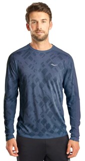 Футболка Беговая Saucony 2020-21 Ramble Long Sleeve Mood Indigo (Us:m)