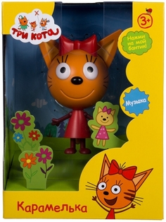 Фигурка со звуком 1 TOY Три кота Котенок Карамелька, 15 см