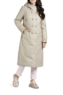 Пуховик-пальто женский D`IMMA 2029 бежевый 46