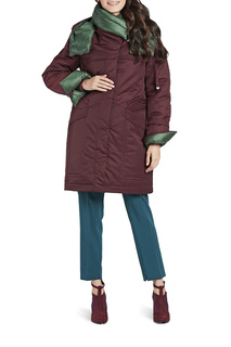 Пуховик-пальто женский D`imma 2025 красный 58