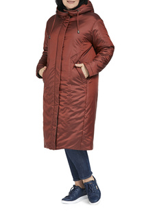 Пуховик-пальто женский D`imma 2004 коричневый 60