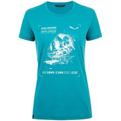 Футболка Salewa 2019 Tre Cime Anniversary W S/S Tee Ocean Melange 46/40