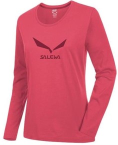 Футболка Salewa 2017-18 Solidlogo 2 Co W L/S Tee Mineral Red 42/36