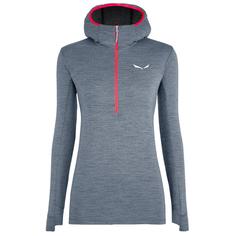 Флис Salewa 2019-20 Puez Wool Active Polarlite Womens Blue Fog/Black Out 46/40