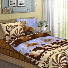 Постельное бельё "Традиция",бязь; Шоколад; Размер: 2.0 евро простыня