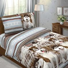 Постельное бельё "Традиция",бязь; Хаски; Размер: 2.0 евро простыня