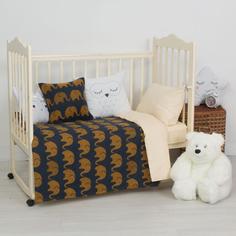 Детское покрывало ЭТЕЛЬ Sloniki Цвет: Синий (110х150 см)