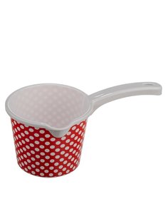 Ковш ElfPlast Eco, красный в белый горошек, 1.25 л