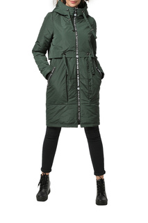 Пуховик-пальто женский DIZZYWAY 20309 зеленый 52