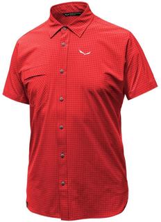 Рубашка Salewa 2018 Puez Minicheck Dry M S/S Srt Bergrot (Eur:46/S)