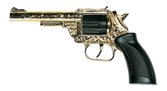 Пистолет игрушечный Dakota Metall Gold Western 19,8 см, короб Edison Giocattoli