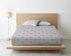 Простыня на резинке из поплина "Ночь Нежна" Десанж (бордо), Размер: 200 х 200