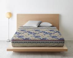 Простыня на резинке из поплина "Ночь Нежна" Скарлетт (золото), Размер: 200 х 220