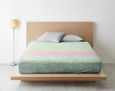 Простыня на резинке из поплина "Ночь Нежна" Утренняя свежесть (мята), Размер: 140 х 200