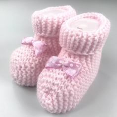 Пинетки Bebikan вязанные розовые 0-3 мес.