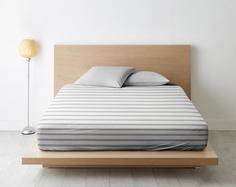 Простыня на резинке из поплина "Ночь Нежна" Нежный силуэт, Размер: 180 х 200