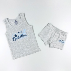 Комплект нижнего белья Baykar Ракетки серый, р. 86