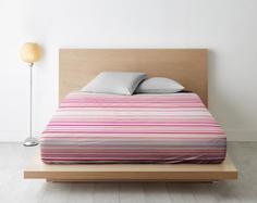 Простыня на резинке из поплина "Ночь Нежна" Свидание (красная), Размер: 120 х 200