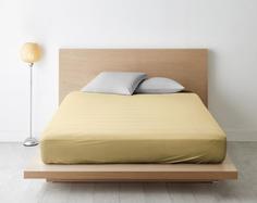 Простыня на резинке поплин гл/кр "Ночь Нежна" Золотой, Размер: 90 х 200