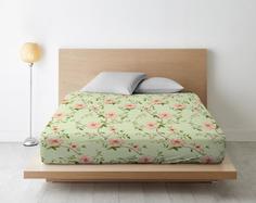 Простыня на резинке из поплина "Ночь Нежна" Элина, Размер: 200 х 200