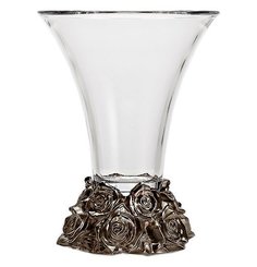 Ваза для цветов 25 см "Фрост /платина" Crystalite Bohemia
