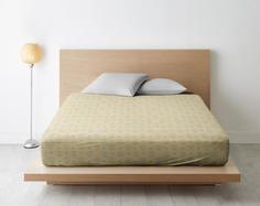 Простыня на резинке из поплина "Ночь Нежна" Мелани (золото), Размер: 180 х 200