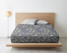 Простыня на резинке из поплина "Ночь Нежна" Осеннее настроение, Размер: 200 х 200