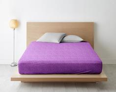 Простыня на резинке из поплина "Ночь Нежна" Магнолия сирень, Размер: 90 х 200