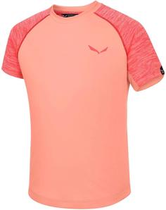Футболка для активного отдыха Salewa 2018 Pedroc Dry K S/S Tee Peach Coral, р. 116