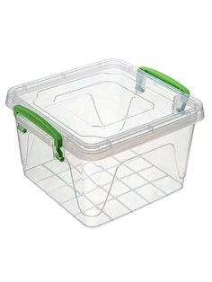 Контейнер ElfPlast Fresh Box квадратный, прозрачный, 2.4 л