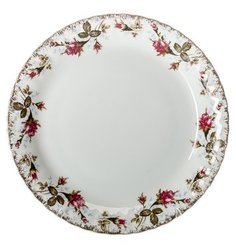 Тарелка 24 см 1 шт "Ивона /Шиповник" Porcelaine Czech Gold Hands