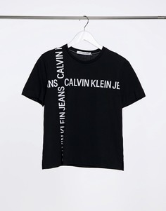 Черная футболка с логотипом Calvin Klein Jeans-Черный