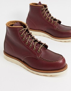 Бордовые ботинки высотой 6 дюймов Red Wing classic moc-Красный