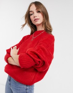 Красный oversized-джемпер из ворсованной пряжи ASOS DESIGN-Зеленый