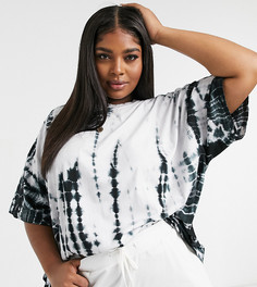 Oversized-футболка монохромной расцветки тай-дай ASOS DESIGN Curve-Многоцветный