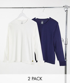 Набор из 2 лонгсливов разных цветов Lyle & Scott-Белый