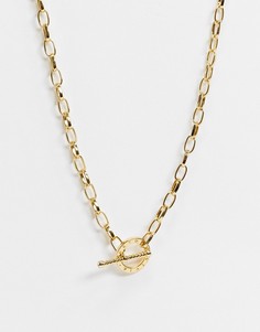 Позолоченное ожерелье с T-образной застежкой с кристаллами Olivia Burton-Золотистый