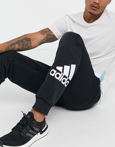 Черные джоггеры с логотипом adidas-Черный