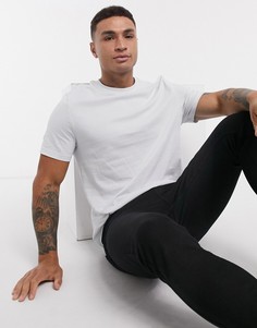 Голубая футболка из органического хлопка с круглым вырезом ASOS DESIGN-Синий