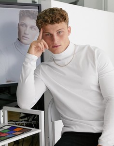 Белая водолазка с длинными рукавами New Look-Белый
