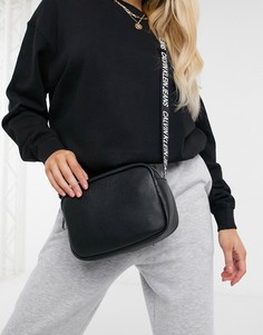 Черная сумка через плечо с ремешком-тесьмой с логотипом Calvin Klein Jeans-Черный