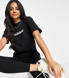 Черная футболка Napapijri Box эксклюзивно на ASOS-Черный