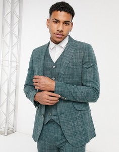 Зеленый приталенный пиджак ASOS DESIGN wedding