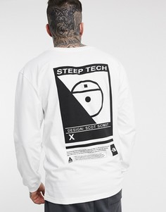Белый лонгслив The North Face Steep Tech