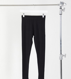 Черные леггинсы с завышенной талией ASOS DESIGN Petite-Черный