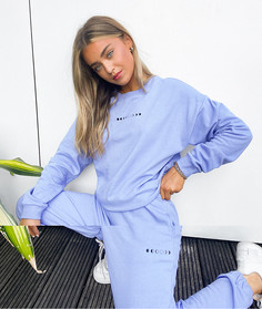 Спортивный костюм оверсайз свитшот/джоггеры ASOS DESIGN с мелким лавандовым принтом-Фиолетовый