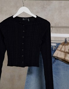 Черный топ с пуговицами ASOS DESIGN