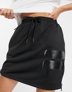 Черная юбка с логотипом Fila-Черный