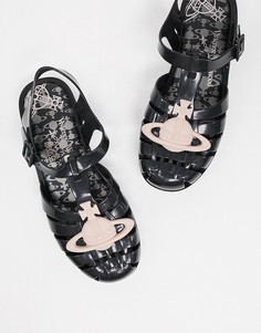 Черные мыльницы с логотипом Vivienne Westwood for Melissa-Черный